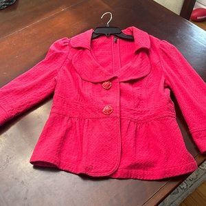 Pink 3/4 sleeve jacket